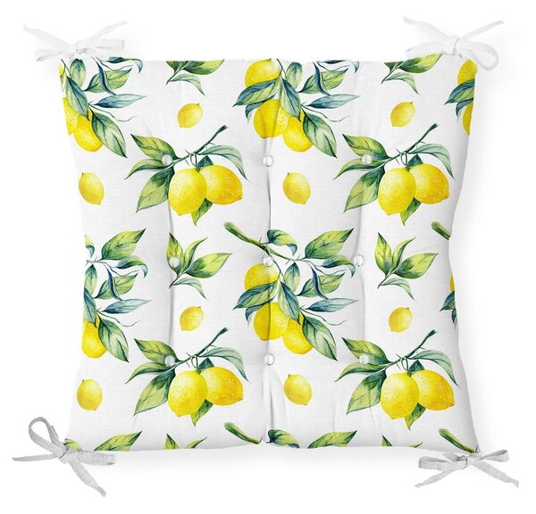 Poduszka na krzesło z domieszką bawełny Minimalist Cushion Covers Lemons, 40x40 cm