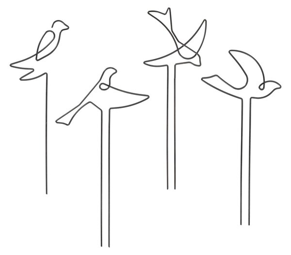Metalowa podpórka do roślin 4 szt. Bird – Esschert Design