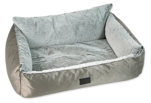 Legowisko dla psów w kolorze srebra 100x70 cm Dog Fantasy Lux Platinum – Plaček Pet Products