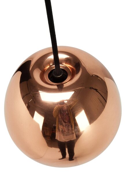 Tom Dixon Lampa wisząca designerska Void mini, możliwość ściemniania, miedziany, salon / jadalnia, miedź, design