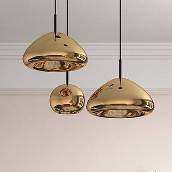 Tom Dixon Lampa wisząca designerska Void mini, możliwość ściemniania, mosiężny / złoty, salon / jadalnia, mosiądz, design