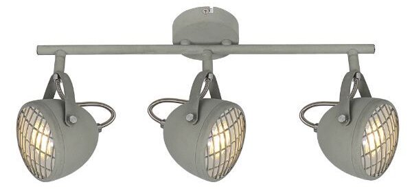Metalowa lampa sufitowa Pent - 3 reflektory, szary mat