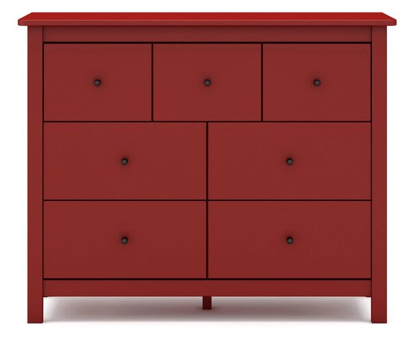 Czerwona niska komoda z drewna sosnowego 110x80 cm Misti – Marckeric