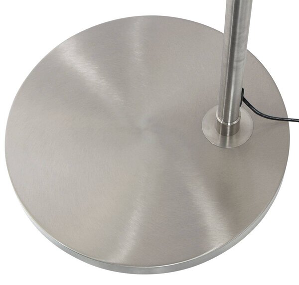 Steinhauer Lampa łukowa - lampa stojąca Ringlux, możliwość ściemniania, aluminiowy / szary / cynkowy, salon / jadalnia, metal, nowoczesny