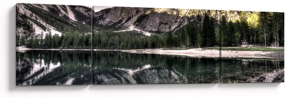 Obraz jeziora w górach (170x50 cm)