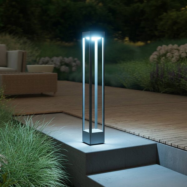 STEINEL Słupek oświetleniowy LED Stela C860, możliwość ściemniania, czarny, aluminium, nowoczesny