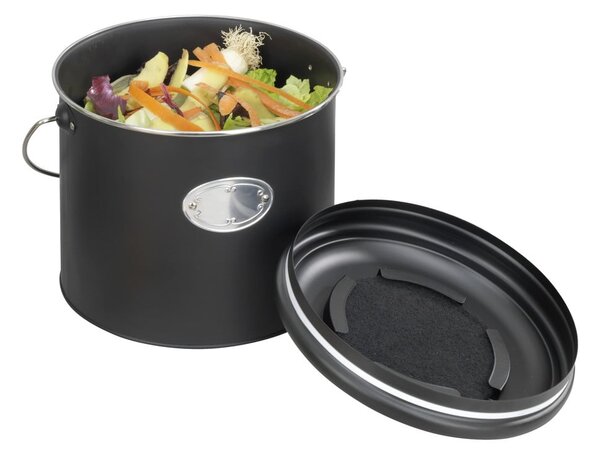 Czarny pojemnik na odpadki organiczne 6 l Nero – Wenko