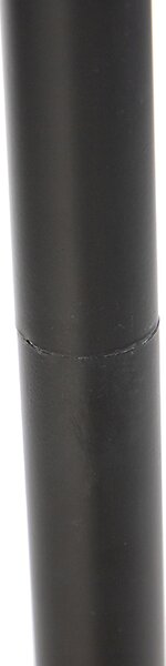 Lampa stojąca czarna z abażurem lnianym szarym 45 cm - Classico