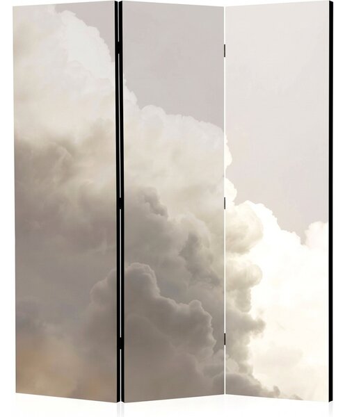Parawan pokojowy 3-częściowy 135x172 Dwustronny dekoracyjny minimalistyczny atmosferyczny Szary Burzowe Obłoki