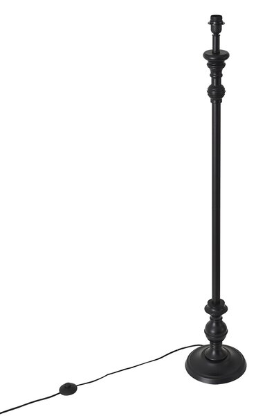 Klasyczna lampa podłogowa czarna bez klosza - Classico