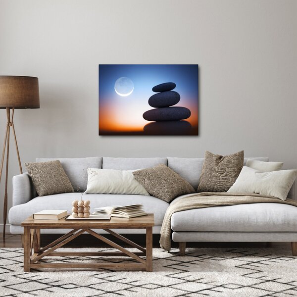Obraz ułożonych kamieni jeden na drugim (70x50 cm)