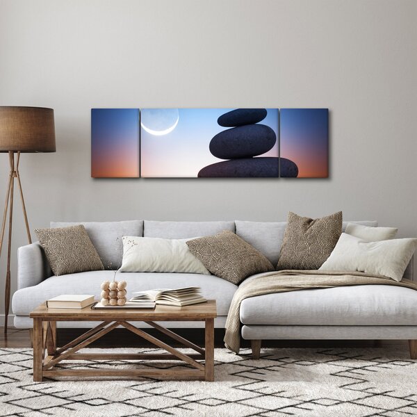 Obraz ułożonych kamieni jeden na drugim (170x50 cm)