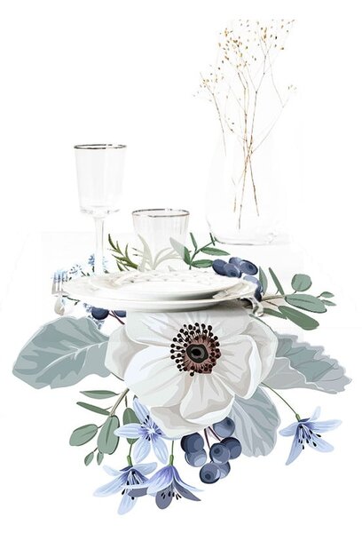 Bieżnik 40x130 cm Blue Rose – Minimalist Cushion Covers