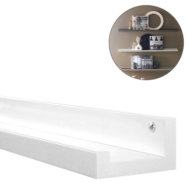 Półka ścienna na obrazy FOTOPLANK 120 cm, biała