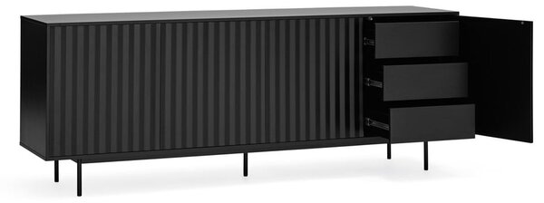 Czarna niska komoda 211x80 cm Sierra – Teulat