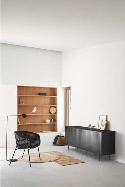 Czarna niska komoda 211x80 cm Sierra – Teulat