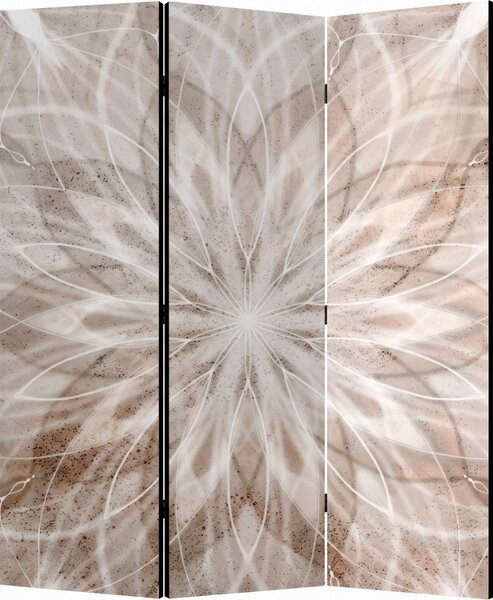 Parawan pokojowy 3-częściowy 135x172 Jednostronny dekoracyjny boho zen Beżowy Piaskowa Mandala