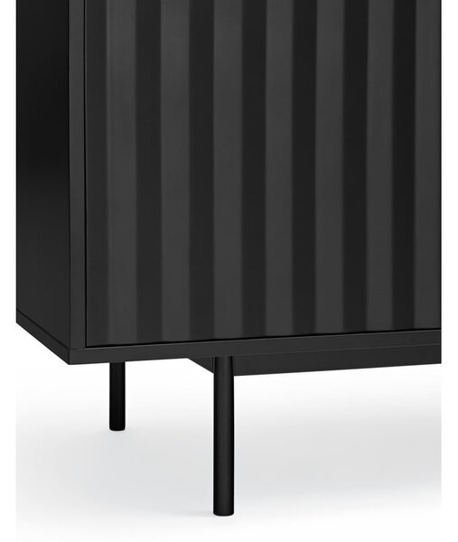Czarna niska komoda 211x80 cm Sierra – Teulat