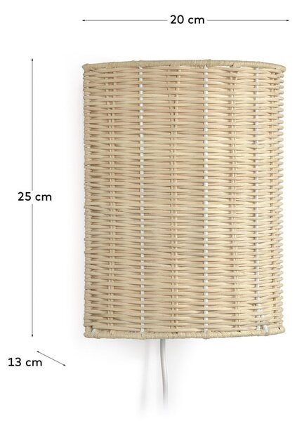Rattanowy kinkiet Kimjit – Kave Home