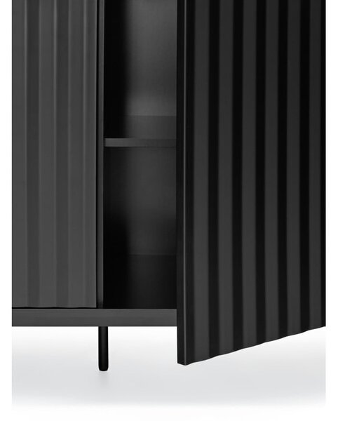 Czarna niska komoda 211x80 cm Sierra – Teulat