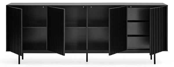 Czarna niska komoda 211x80 cm Sierra – Teulat