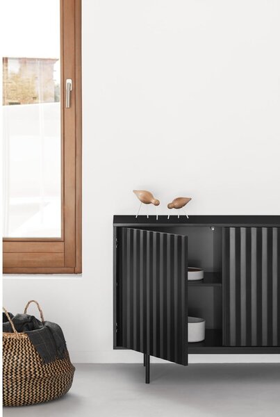 Czarna niska komoda 211x80 cm Sierra – Teulat