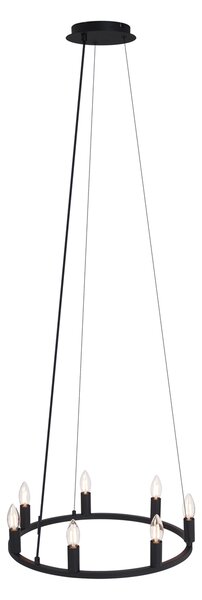 Industrialna lampa wisząca czarna 7-punktowa - Knight