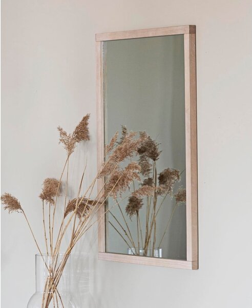 Lustro z drewnianą ramą ścienne 60x90 cm Lodur – Rowico