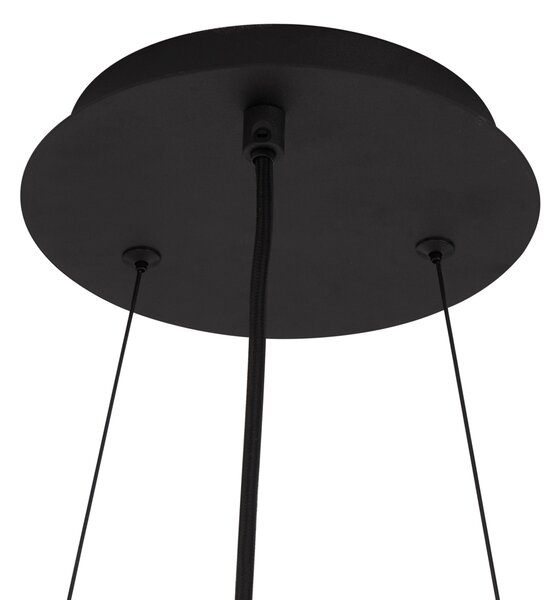 Industrialna lampa wisząca czarna 7-punktowa - Knight