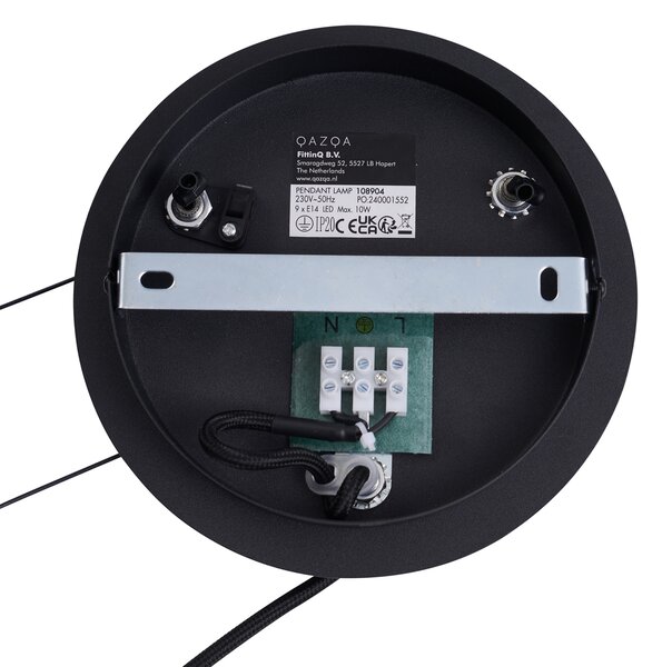 Industrialna lampa wisząca czarna 7-punktowa - Knight