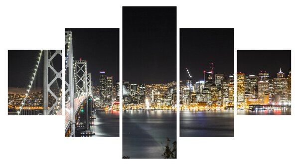 Obraz Brooklyn Bridges i Nowego Jorku (125x70 cm)