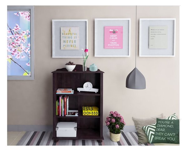 Brązowy regał z litego drewna sosnowego 77x116 cm Ella – Støraa