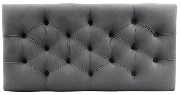 Ławka pufa Linda Chesterfield 45x90, do przedpokoju, pikowane siedzisko, czarny stelaż, pufa do przedpokoju, dwuosobowa