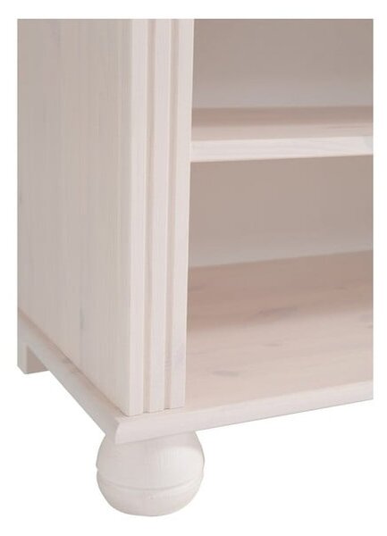 Biały regał z litego drewna sosnowego 77x116 cm Ella – Støraa