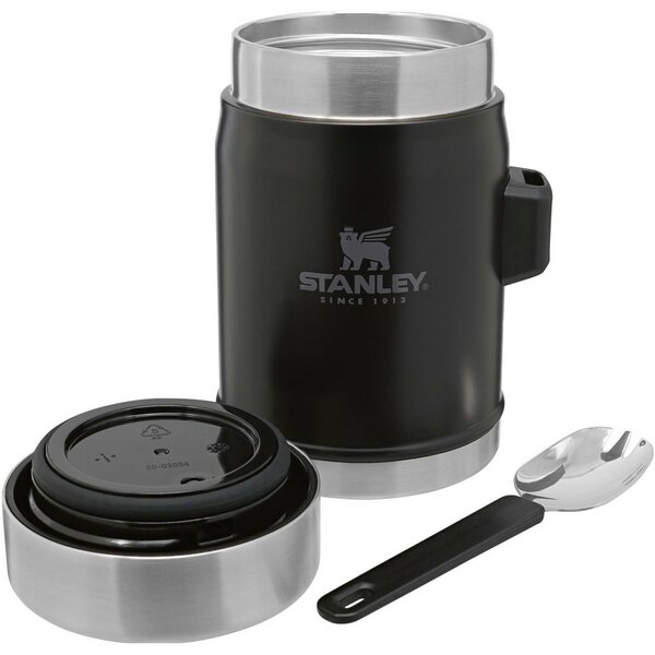 STANLEY Termos obiadowy 400 ml z łyżką/widelcem, czarny matowy