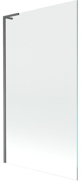 Mexen Next L parawan nawannowy 1-skrzydłowy 100 x 150 cm, transparent, gun gray szczotkowany - 895-100-000-03-00-66