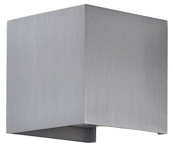 Kinkiet Zuzana Arcchio, możliwość ściemniania, aluminiowy / szary / cynkowy, salon / jadalnia, aluminium, nowoczesny