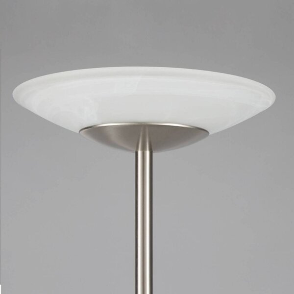 Lampa stojąca LED Ragna Lindby, możliwość ściemniania, aluminiowy / szary / cynkowy, salon / jadalnia, szkło, nowoczesny