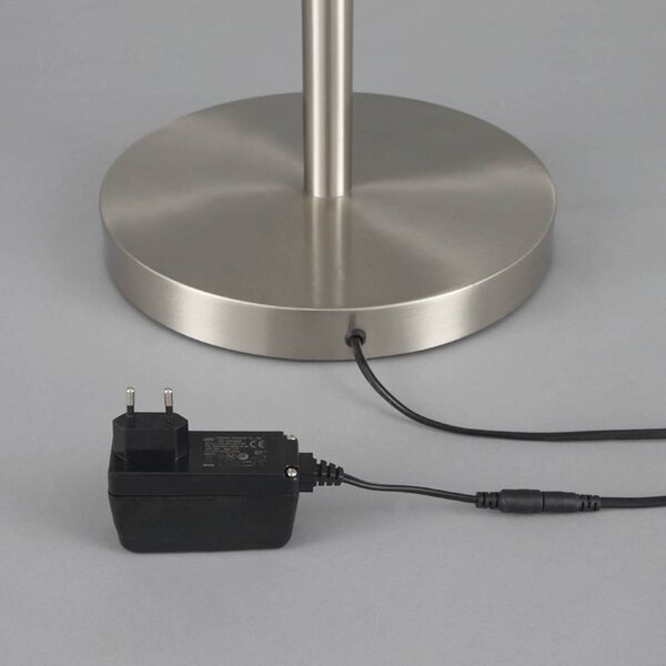 Lampa stojąca LED Ragna Lindby, możliwość ściemniania, aluminiowy / szary / cynkowy, salon / jadalnia, szkło, nowoczesny