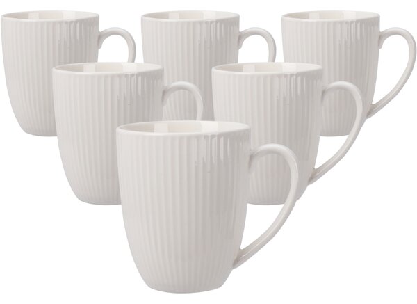 Zestaw 6 kubków porcelanowych Linie 370 ml