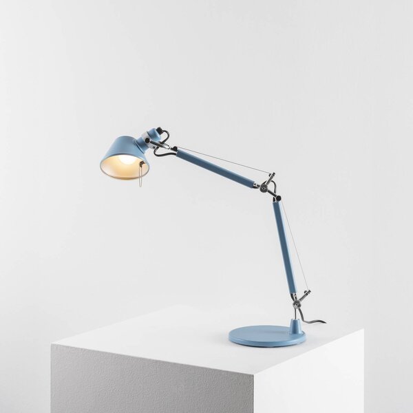 Artemide Lampa stołowa Tolomeo Micro, niebieski, biuro, aluminium, design