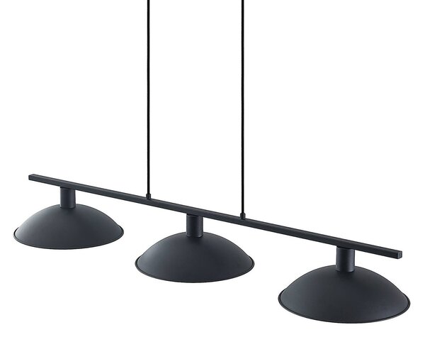 Lampa wisząca Narisara Lindby, możliwość ściemniania, czarny, salon / jadalnia, metal, nowoczesny