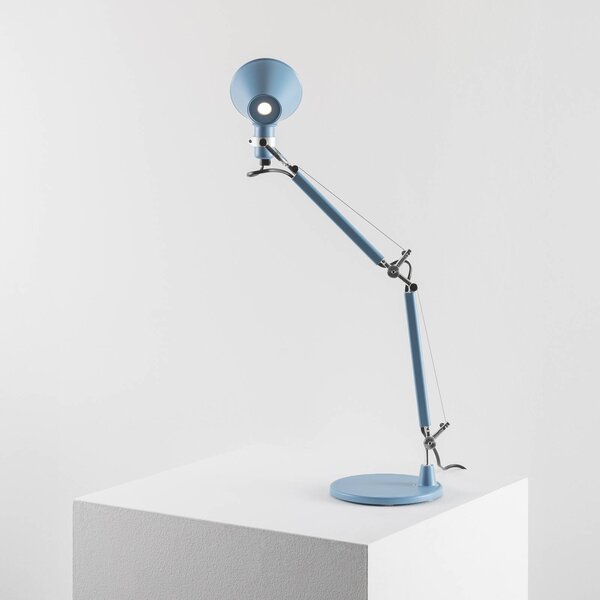 Artemide Lampa stołowa Tolomeo Micro, niebieski, biuro, aluminium, design