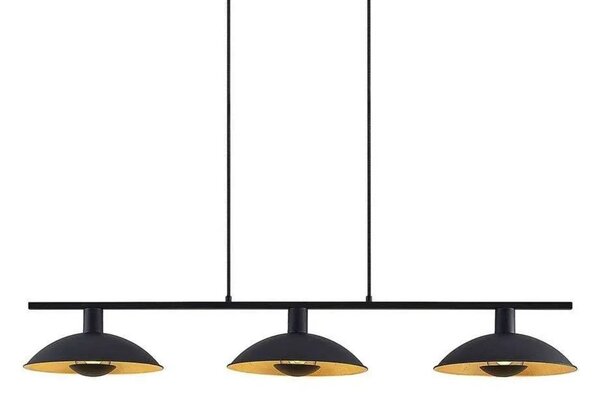 Lampa wisząca Narisara Lindby, możliwość ściemniania, czarny, salon / jadalnia, metal, nowoczesny