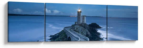 Obraz latarni morskiej i morza (170x50 cm)