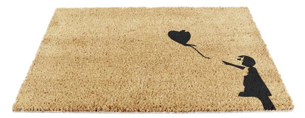 Wycieraczka z włókna kokosowego 40x60 cm Girl With a Ballon – Artsy Doormats