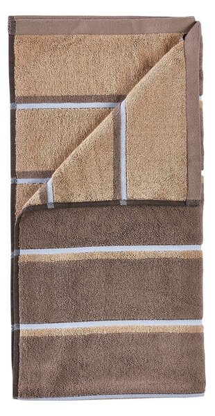 Brązowo-beżowy bawełniany ręcznik kąpielowy 70x140 cm Sauna – Zone