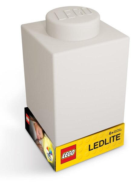 Biała silikonowa lampka nocna LEGO® Classic Brick