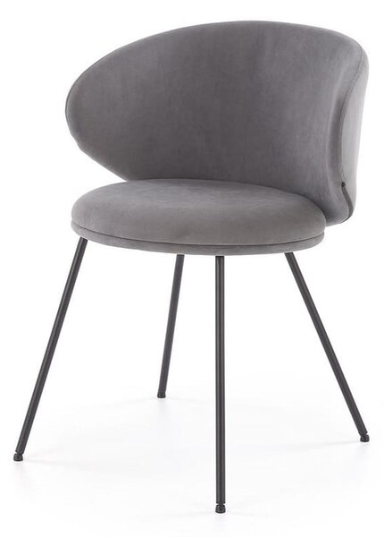 Szare okrągłe krzesło loft | Umeblowana.com