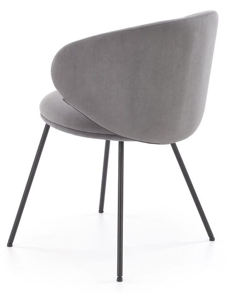 Szare okrągłe krzesło loft | Umeblowana.com
